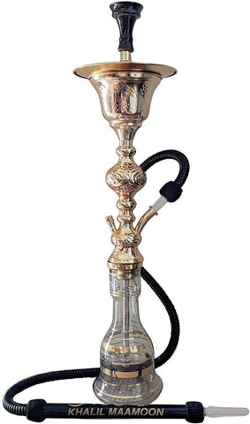 Khalil Maamoon Gold Hookah by Tornado Khalil Maamoon Large Size 32''