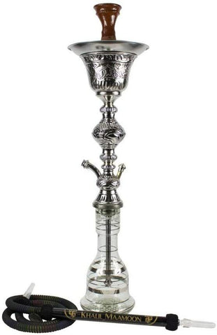 Khalil Mamoon Sharqawi Ice Silver 34" Hookah Set