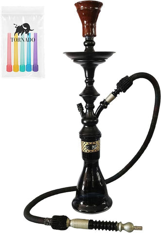 All Black Hookah by KHALIL MAAMOON Online-Medium Size 23`